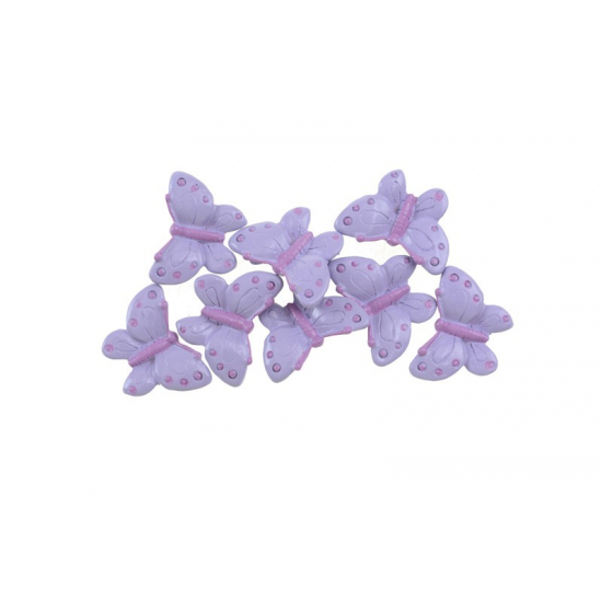 Pillangó poly 2,4cm s/8 lila