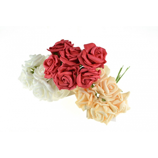 Rózsa gumi 22cm s/6 több szín