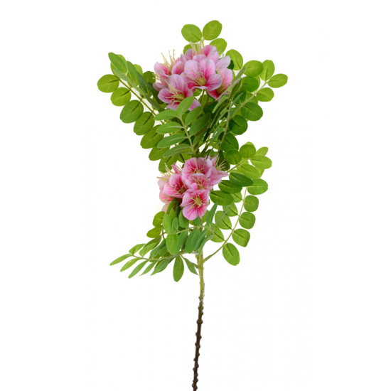 Selyemvirág akác ág 70CM 2virággal rózsaszín