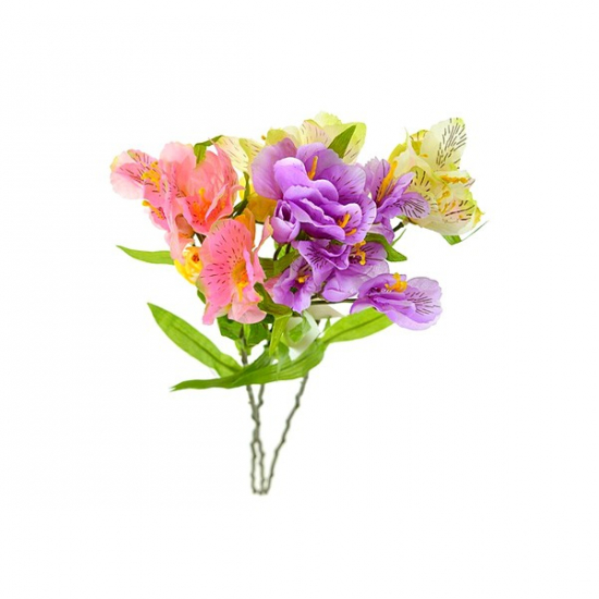 Selyemvirág alstromeria 70cm 6virág+4bimbó több szín