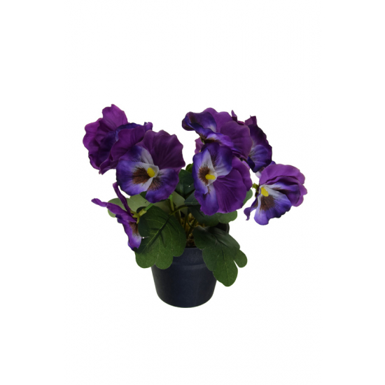 Selyemvirág árvácska csokor 19cm lila