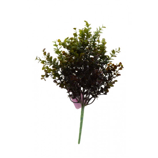 Selyemvirág buxus csokor 36cm barna