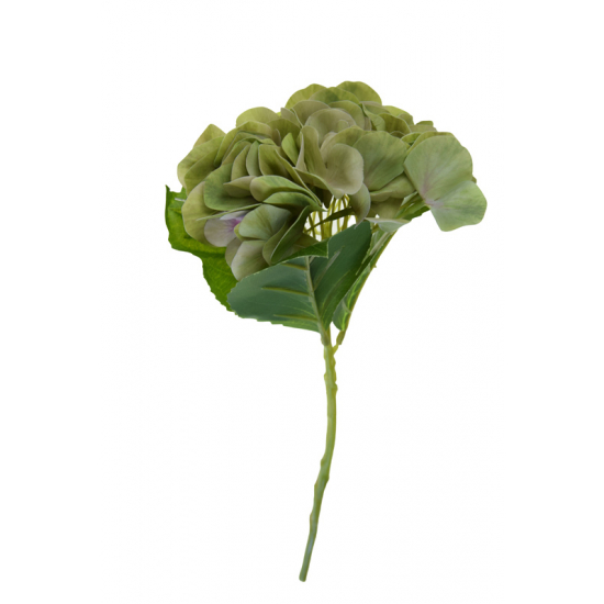 Selyemvirág hortenzia csokor 35cm zöld
