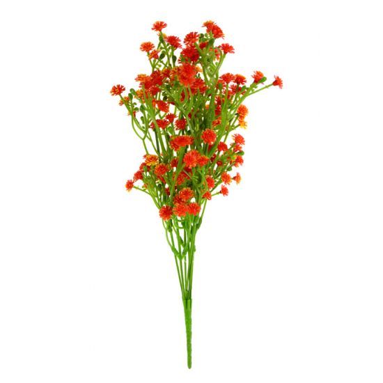 Selyemvirág csokor fátyolvirág 7fej 34cm piros