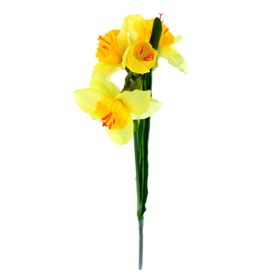 Selyemvirág csokor nárcisz 40cm sárga