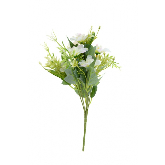 Selyemvirág dália 30 cm mini virággokkal fehér