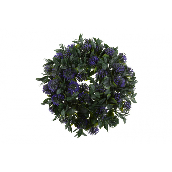 Selyemvirág koszorú 29cm lila