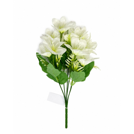 Selyemvirág liliom csokor 35cm fehér