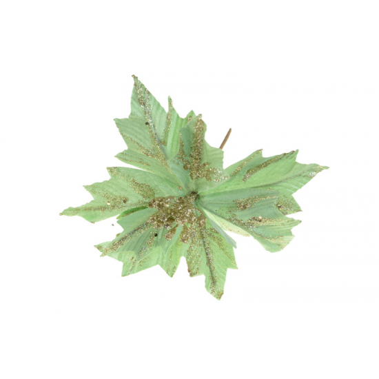 Selyemvirág mikulásvirág fej D23CM menta
