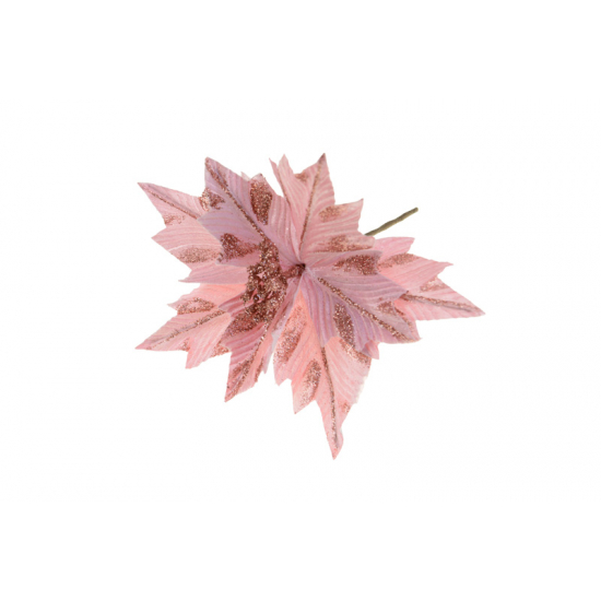 Selyemvirág mikulásvirág fej D23CM pink