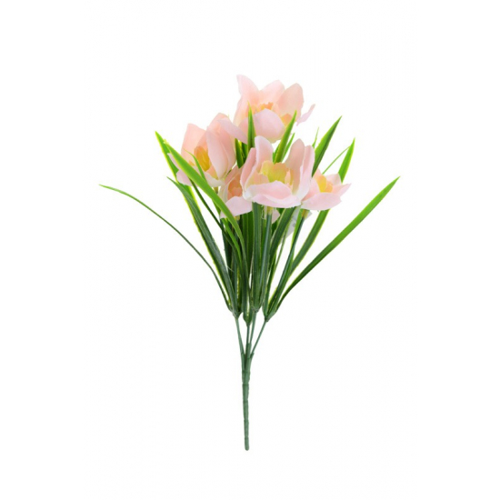 Selyemvirág nárciszcsokor 28 cm rózsaszín