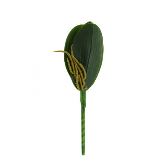 Selyemvirág orchidealevél 25cm zöld
