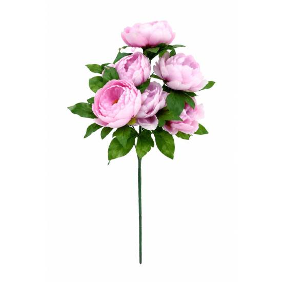 Selyemvirág peónia csokor 48cm lila