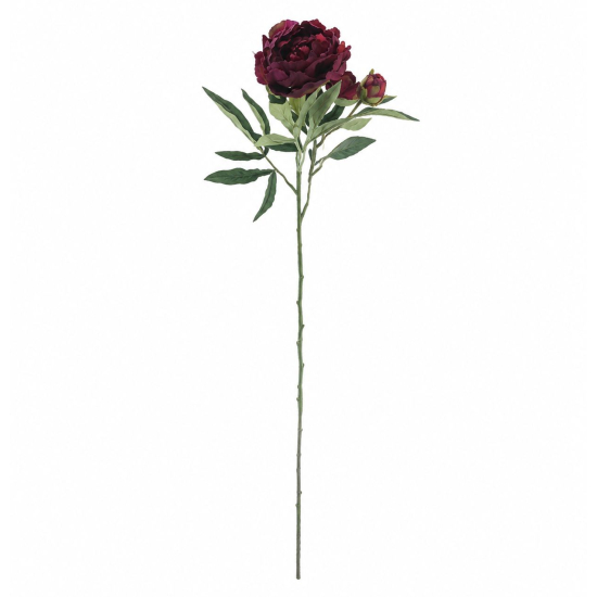 Selyemvirág peónia szál 26cm mályva