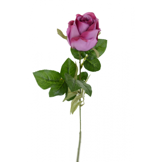 Selyemvirág rózsa 1szálas 76CM lila