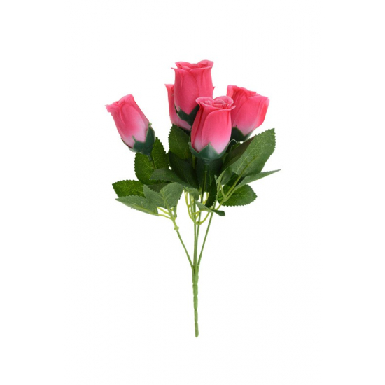 Selyemvirág rózsacsokor 30 cm pink