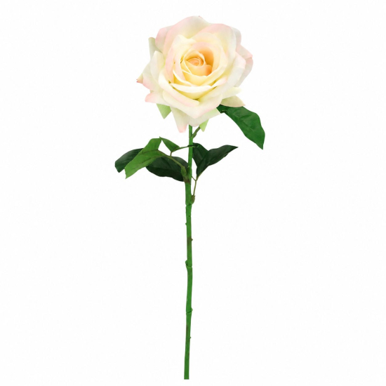 Selyemvirág rózsaszál 65cm fehér/rózsaszín