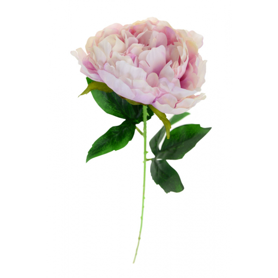 Selyemvirág szálas bazsarózsa 52cm v.lila