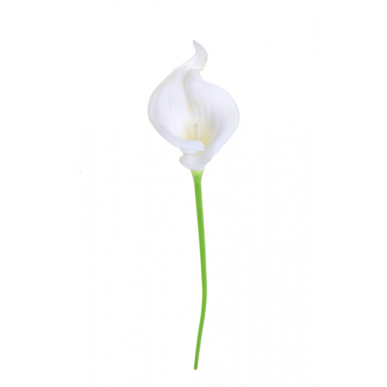 Selyemvirág szálas kála PU 33cm fehér