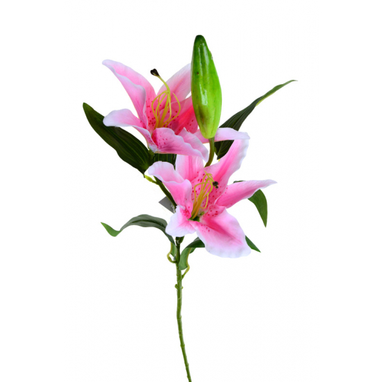 Selyemvirág liliom szálas 79cm rózsaszín