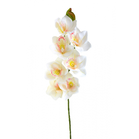 Selyemvirág orchidea szálas 77cm fehér