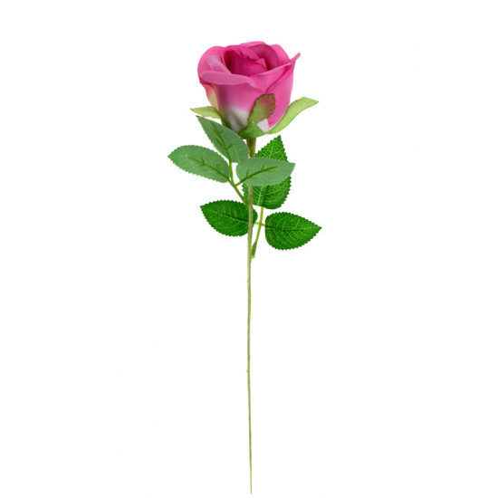 Selyemvirág rózsa szálas 52CM pink