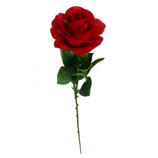 Selyemvirág szálas rózsa 56cm bordó