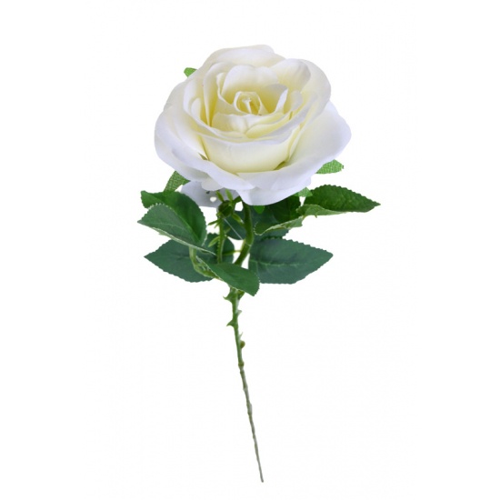 Selyemvirág rózsa szálas 56cm fehér
