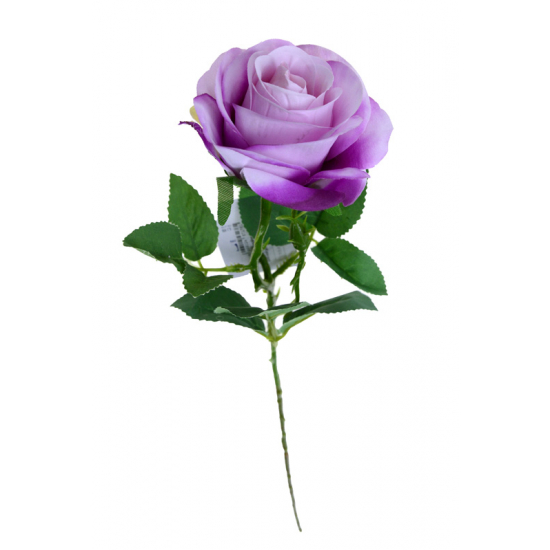 Selyemvirág szálas rózsa 56cm lila