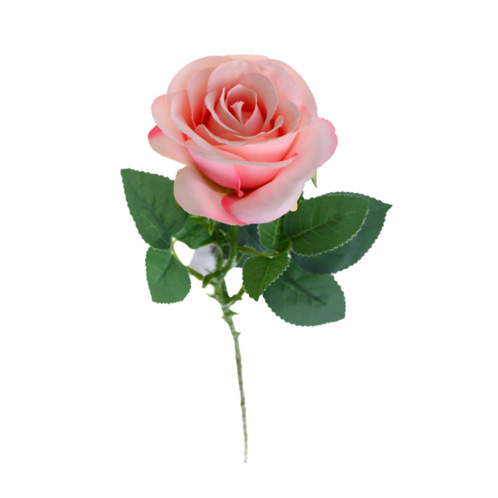 Selyemvirág rózsa szálas 56cm rózsaszín