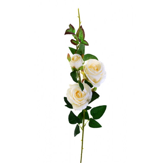 Selyemvirág szálas rózsa 78CM bézs