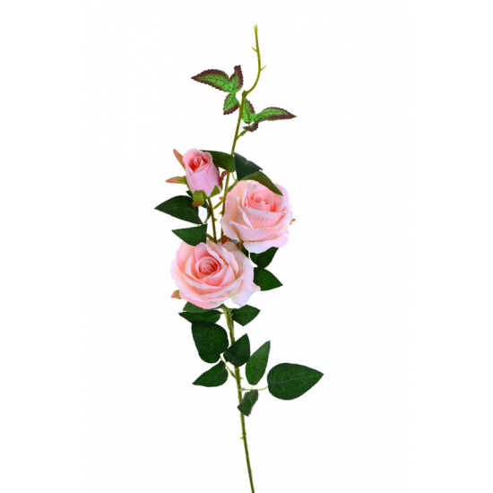 Selyemvirág rózsa szálas 78CM rózsaszín