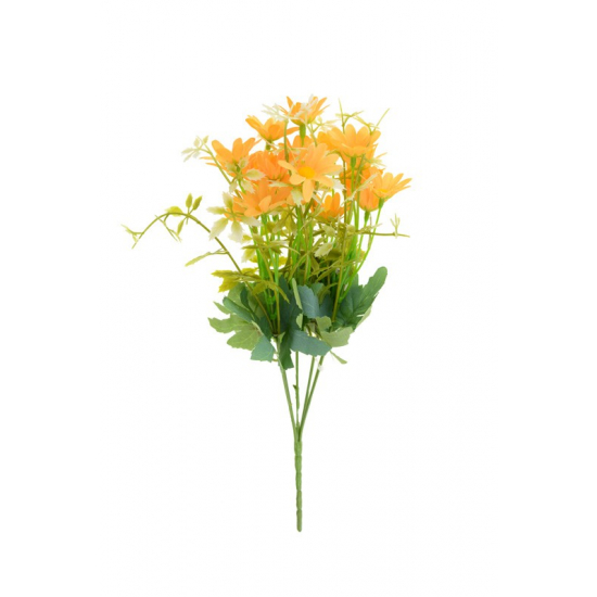 Selyemvirág százszorszép csokor 32 cm narancs