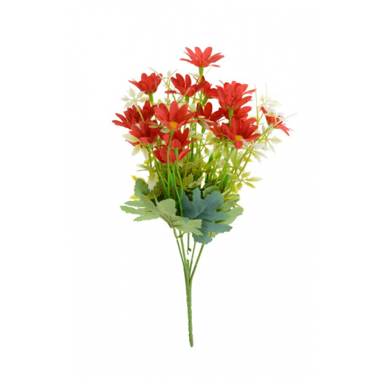 Selyemvirág százszorszép csokor 32 cm piros
