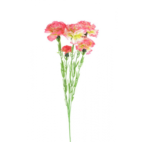 Selyemvirág szegfű pick 60cm pink/fehér