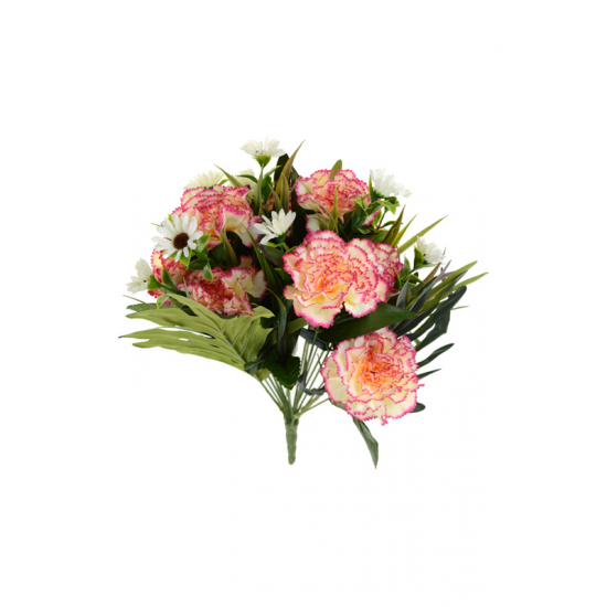 Selyemvirág szegfű csokor 40CM pink