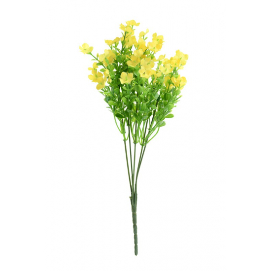 Selyemvirágcsokor 31 cm mini virágokkal sárga