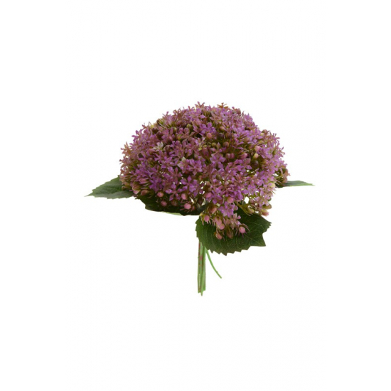 Selyemvirágcsokor dús 30cm levéllel kötve lila