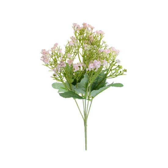 Selyemvirágcsokor leveles 32 cm v.rózsaszín