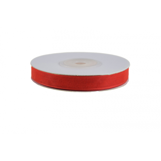 Szalag organza 10mm 30m 03 piros