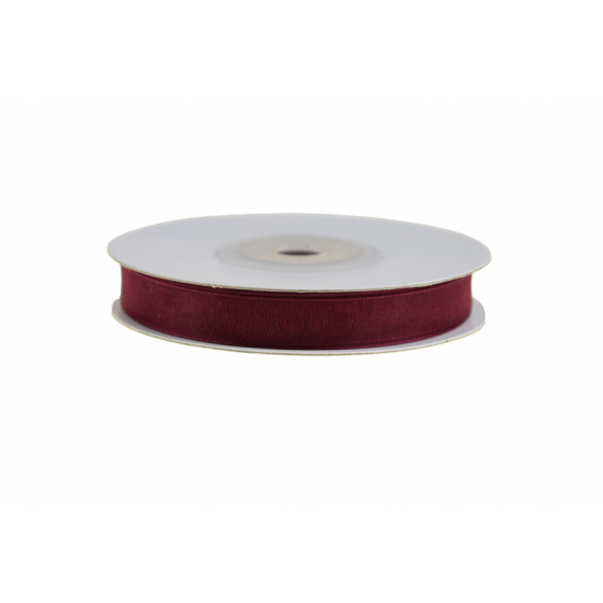 Szalag organza 10mm 30m 24 bordó