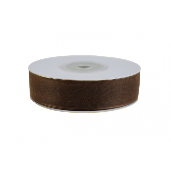 Szalag organza 20mm 30m 23 s.barna