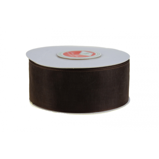 Szalag organza 30mm 30m 23 s.barna