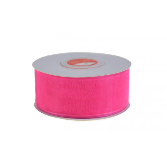 Szalag organza 30mm 30m 38 pink