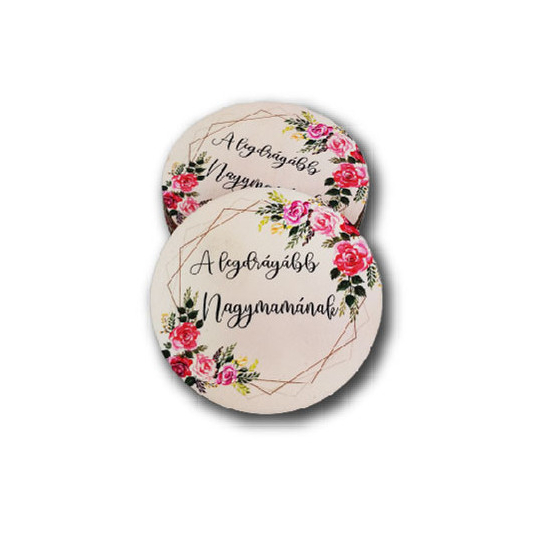 TÁBLA fa 7*7cm A LEGDRÁGÁBB NAGYMAMÁNAK LV