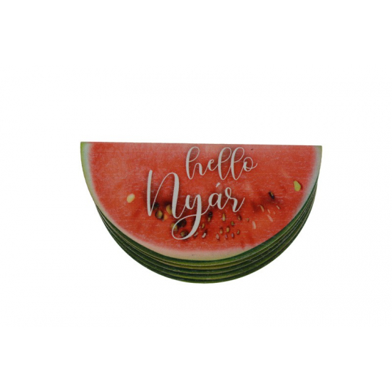 Tábla fa HELLO NYAR FÉL DINNYE 3,5*7 cm LV