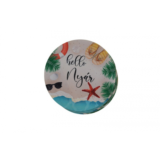 Tábla fa HELLO NYAR STRAND D7 cm LV