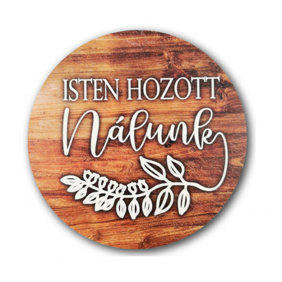 Tábla fa ISTEN HOZOTT NÁLUNK D13 fahatású LV