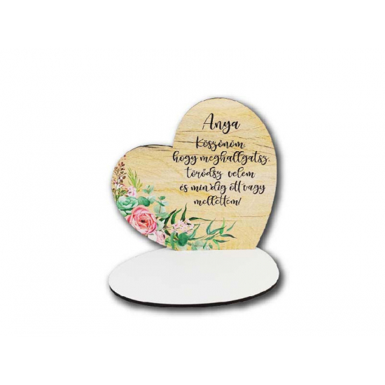 TABLA fa KIS TALPAS SZÍV- ANYA KÖSZÖNÖM, HOGY... 13,2*12,8cm LV