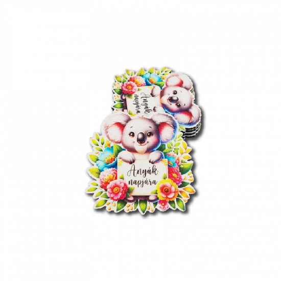 Tábla fa KOALA- ANYÁK NAPJÁRA 6,7*6,3cm LV
